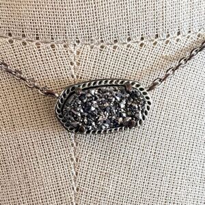Kendra Scott Elisa Silver Tone Drusy Necklace